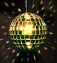 Golden disco ball Royalty Free Stock Photo