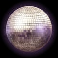 Golden Disco Ball on Dark Background Royalty Free Stock Photo