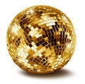Golden disco mirror ball Royalty Free Stock Photo