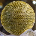 Golden disco mirror ball Royalty Free Stock Photo