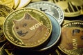 Golden Dogecoin cryptocurrency