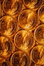 Golden dollar coins background Royalty Free Stock Photo