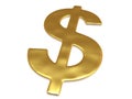 Golden dollar puzzle Royalty Free Stock Photo