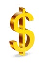 Golden dollar symbol Royalty Free Stock Photo