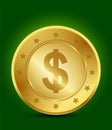 Golden dollar symbol Royalty Free Stock Photo