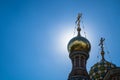 Golden dome of the Church of Spilled Blood Royalty Free Stock Photo