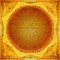 Golden dome of the Hall of Ambassadors in the AlcÃÂ¡zar of Seville, Andalusia, Spain Royalty Free Stock Photo