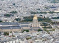 Golden Dome of the Monument called Les Invalides in Paris Royalty Free Stock Photo