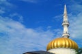 Golden Dome and Ornate Minaret of Batumi Mosque Against Vibrant Blue Sky, Batumi, Adjara, Georgia