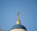 golden dome orthodox church Royalty Free Stock Photo