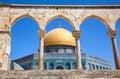 Golden Dome on the Rock Mosque in Jerusalem Royalty Free Stock Photo