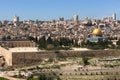 Golden Dome of the Rock on Temple Mount in Jerusalem Old City, Israel Royalty Free Stock Photo