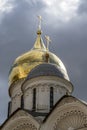 Golden dome of the Russian Orthodox church in Kremlin, Moscow, Russia Royalty Free Stock Photo