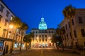 The golden dome of the Savannah City Hall in Savannah Royalty Free Stock Photo