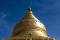 Golden dome of the Schwezigon Paya, Nyaung U, Bagan, Myanmar Royalty Free Stock Photo