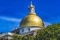 Golden Dome State Legislature House Boston Massachusetts Royalty Free Stock Photo