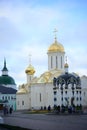 Golden domes of an ancient orthodox church. Sergiev Posad. Russia. Royalty Free Stock Photo