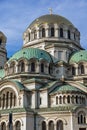 Golden Domes of Cathedral Saint Alexander Nevski in Sofia, Bulgaria Royalty Free Stock Photo