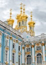 The Golden domes of Catherines Palace in Pushkin, Russia Royalty Free Stock Photo