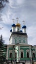 Golden domes Church  Optina of the Deserts Royalty Free Stock Photo