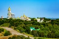 Golden domes of Dormition Cathedral, Kiev, Ukraine Royalty Free Stock Photo