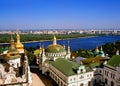 Golden domes of Dormition Cathedral, Kiev, Ukraine Royalty Free Stock Photo