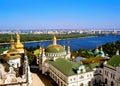 Golden domes of Dormition Cathedral, Kiev, Ukraine Royalty Free Stock Photo