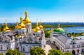 Golden domes of Dormition Cathedral, Kiev, Ukraine Royalty Free Stock Photo