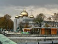 The golden domes of the Russian Orthodox Church, Paris, France