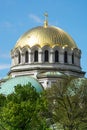 Golden Domes of St. Alexander Nevsky Cathedral in Sofia Royalty Free Stock Photo