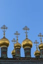 Golden domes of the Terem Palace, Kremlin, Moscow, Russia Royalty Free Stock Photo