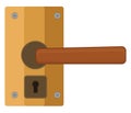 Golden doorlock, icon Royalty Free Stock Photo