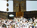 The golden doors of the Holy Kaaba closeup, Makkah Province of Saudi Arabia