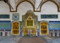 Golden doors in Topkapi palace interior, Istanbul,Turkey Royalty Free Stock Photo