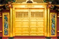 Golden doors of Toshogu shrine famous temple in Ueno Park in Tokyo, Japan. Royalty Free Stock Photo