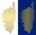 Golden Dot Corsica France Island Map