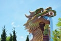 Golden Dragon of Chinese Village at Suphanburi Thailand Royalty Free Stock Photo