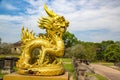 Golden dragon in Hue, Vietnam Royalty Free Stock Photo