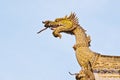Golden dragon on the roof in temple of Thailand. Royalty Free Stock Photo