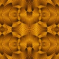 Golden Dragon Scale Abstract Seamless Pattern