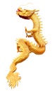 Golden dragon sculpture Royalty Free Stock Photo