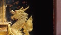 Golden Dragon Sculpture in shrine