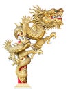 Golden dragon statue Royalty Free Stock Photo