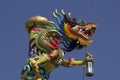 Golden dragon statue in Chinese temple Royalty Free Stock Photo