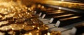 Golden Dreams of Music and Wealth. Concept Music Industry Trends, Investment Advice, Financial Royalty Free Stock Photo