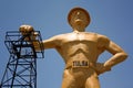 Golden driller in Tulsa, Oklahoma Royalty Free Stock Photo