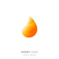 A golden drop of honey. Sweet logo for the company