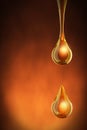 Golden drop Royalty Free Stock Photo
