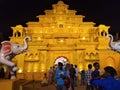 Golden Durga Pandal Jamtala South 24 Parganas Bengal India