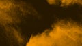 Abstract gold dust cloud with dark background creating an artistic and ethereal composition style image Royalty Free Stock Photo